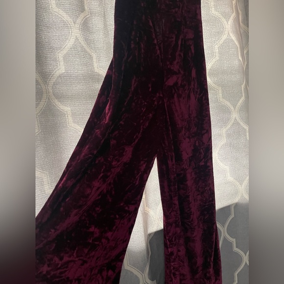 Red Velvet Jumpsuit - Picture 2 of 5